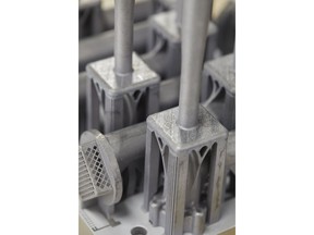 3D-printed latticed aluminum aerospace parts, which were produced with Laser Powder Bed Fusion on a Concept Laser M2 UP1 3D printer.
