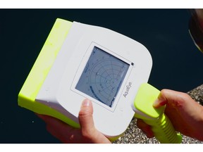 The VodaSafe AquaEye® is the world's first hand-held scanning sonar device for water-based search and rescue