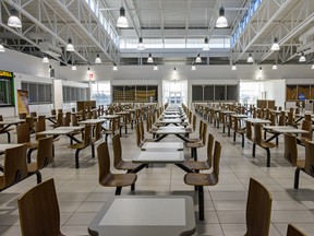 A food court in a mall in Calgary.