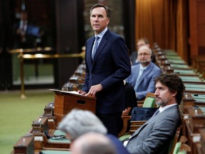 Minister of Finance Bill Morneau presents an Economic and Fiscal Snapshot in the House of Commons on Parliament Hill in Ottawa, July 8, 2020.