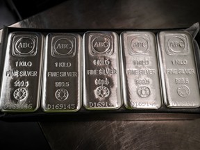 Spot silver jumped as much as 3.3 per cent on Tuesday to US$20.5609 an ounce, the highest since August 2016, extending this year's gains to 15 per cent.