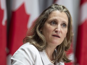 Deputy Prime Minister and Minister of Finance Chrystia Freeland.