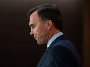 inister of Finance Bill Morneau announces his resignation during a news conference on Parliament Hill in Ottawa, on Monday, Aug. 17, 2020.