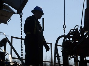 A worker on a Bonterra Energy drilling rig.