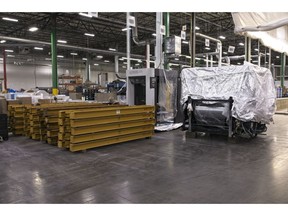 The new Komori 41" offset printing press at the PaperWorks facility in Greensboro, North Carolina.