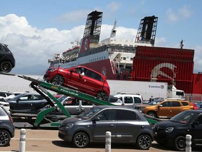 Auto imports rose 216 per cent, while exports of motor vehicles and parts also jumped 218 per cent.