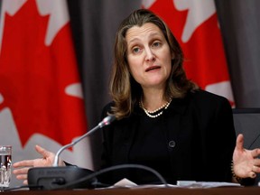 Deputy Prime Minister Chrystia Freeland says Canada will hit back against U.S. tariffs on Canadian aluminum with $3.6 billion in tariffs of our own.