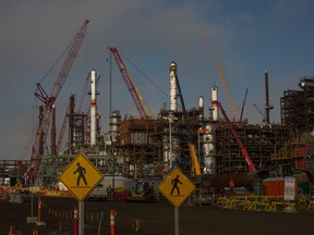 The refinery under construction in 2016.