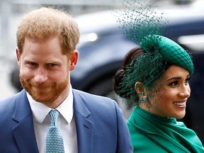 Prince Harry and Meghan, Duchess of Sussex, arrive for the annual Commonwealth Service at Westminster Abbey in London in March. The couple recently bought an estate in Montecito, California.