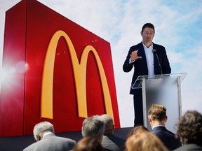 Former McDonald's CEO Steve Easterbrook at the opening of the company's new headquarters in Chicago, Illinois, in 2018.