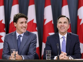 PrimePrime Minister Justin Trudeau and Finance Minister Bill Morneau during a news conference about the government's decision on the Trans Mountain Expansion Project in Ottawa, June 18, 2019. Minister Justin Trudeau and Finance Minister Bill Morneau during a news conference about the government's decision on the Trans Mountain Expansion Project in Ottawa, June 18, 2019.