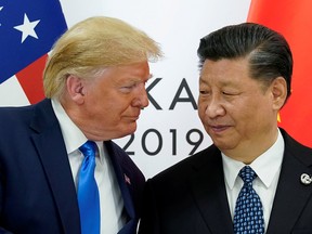 U.S. President Donald Trump meets with China's President Xi Jinping at the start of their bilateral meeting at the G20 leaders summit in Osaka, Japan, June 29, 2019.