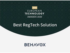 Hedge Fund Industry Organization Awards Behavox for "Best RegTech Solution"