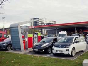 An electric vehicle charging station at a Circle K in Oslo, Norway.