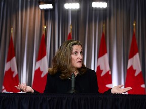 Finance Minister Chrystia Freeland said Canada has a "hard-won and well deserved reputation" for fiscal prudence and said the government aims to preserve that reputation.