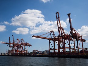 Cranes at the Port of Vancouver.