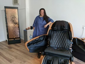Silvina Etchegoyen opened Sientate, a touchless massage chair service, amid the pandemic.