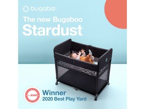 The Bump selects the Bugaboo Stardust as Best Play Yard in its 2020 Best of Baby Awards. "Unlike other play yards, you can pop up the Stardust in one second flat--no work-out level assembly here. A plush mattress folds into the play yard, which is a truly standout design element."