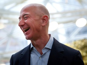 Amazon CEO Jeff Bezos. From 2018 through July 2020, tech billionaires saw their wealth rise 42.5 per cent to US$1.8 trillion, the report found.