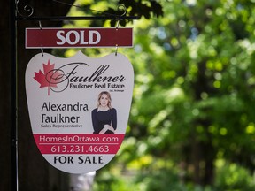 A real estate sign outside a home in Ottawa.