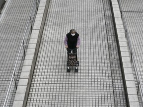 An elderly woman in Tokyo. Japan is now the world's oldest major economy.