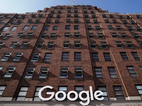 A Google building in the Manhattan borough of New York City, New York, U.S., October 20, 2020.
