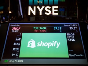 Shopify's 175 per cent ascent this year has been helped in no small part by a surge in demand for online shopping.