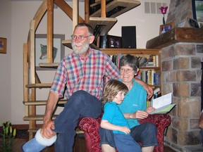 Pat Wolfe and his wife, Jane, pictured at home, a home Wolfe built.