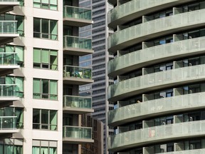 Condos along the Gardiner Expreeway in Toronto, Ont.