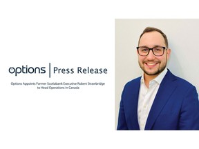 Options Appoints Former Scotiabank Executive Robert Strawbridge to Head Operations in Canada