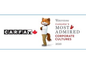 CARFAX is thrilled to have been named one of Canada's Most Admired Corporate Cultures™. The award, presented by Waterstone Human Capital, recognizes best-in-class Canadian organizations for having exceptional cultures that drive performance and sustain a competitive advantage.