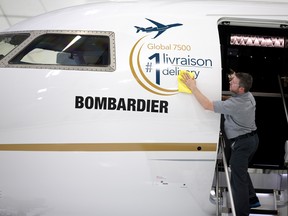 Bombardier said Global 7500 deliveries should rise to 12 jets during the last three months of 2020, up from eight during the third quarter.