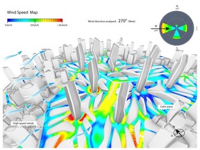 A pedestrian wind comfort simulation performed by Zaha Hadid Architects using the SimScale cloud-based CAE platform.