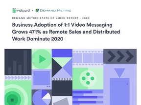 Vidyard's annual State of Video Report shows that business adoption of 1:1 video messaging grows 471% as remote sales and distributed work dominate 2020.