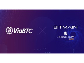 ViaBTC mining pool and AntSentry, a subsidiary of Bitmain, reached global strategic cooperation.