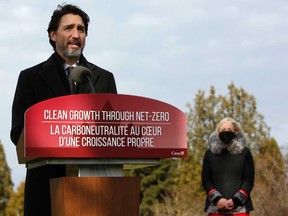 Justin Trudeau, Canada's prime minister, unveils legislation setting emissions reduction targets for Canada to achieve its net-zero pledge by 2050.