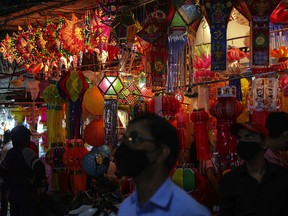 A marketplace in Mumbai, India.