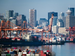 Shipping containers in Vancouver.