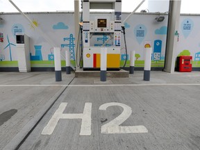 A hydrogen charging station in the U.K.