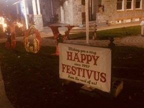 Festivus involves an unadorned aluminum pole (to emphasize its origins in anti-commercialism), a family dinner, feats of strength and the ever-important “Airing of Grievances.”