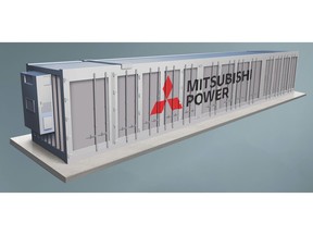 Mitsubishi Power's energy storage solutions leverage multiple technologies to meet customers' decarbonization needs. Shown: rendering of a battery energy storage system.