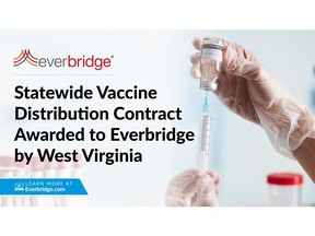 Everbridge Awarded Statewide Vaccine Distribution Deployment Across West Virginia