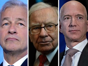 Three years ago JPMorgan's Jamie Dimon, left, Berkshire's Warren Buffett and Amazon's Jeff Bezos came together to form Haven to address the rising healthcare cost in the United States.