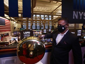 Lightspeed POS Inc CEO Dax Dasilva rings the NYSE opening bell on Sept. 11, 2020, the day of its IPO.