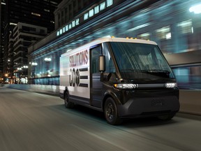 GM's new EV600 electric van is seen in an undated photograph released in Detroit, Michigan, U.S, January 12, 2021.