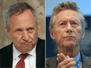 Former U.S. Secretary of the Treasury Lawrence Summers, left, and former IMF chief economist Olivier Blanchard.