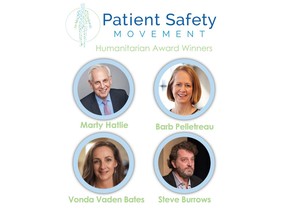 Steve Burrows, Vonda Vaden Bates, Marty Hatlie and Barb Pelletreau were recognized by the Patient Safety Movement Foundation for their efforts eliminating and raising awareness of preventable patient deaths