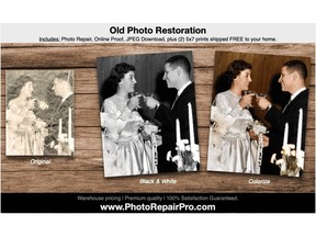 Restore photographs to their original condition or colorize