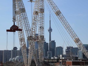Construction on the Toronto skyline.