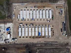 The Gambit Energy Storage Park under construction in Angleton, Texas.
